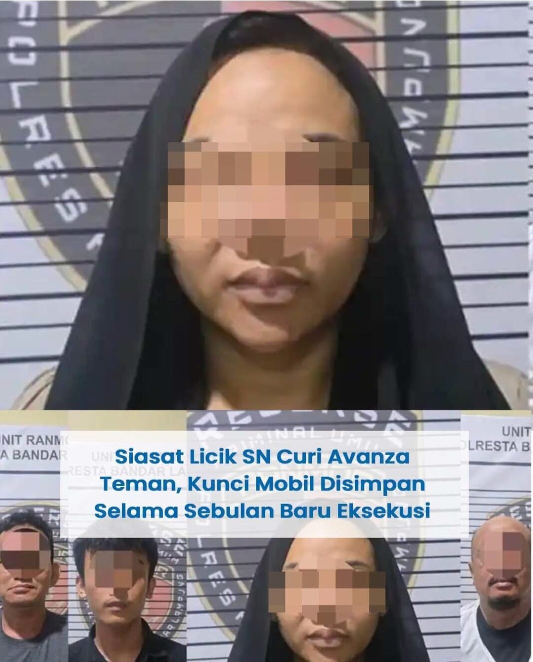 Bandit pencurian mobil berhasil dibekuk tim buser polres bandar lampung