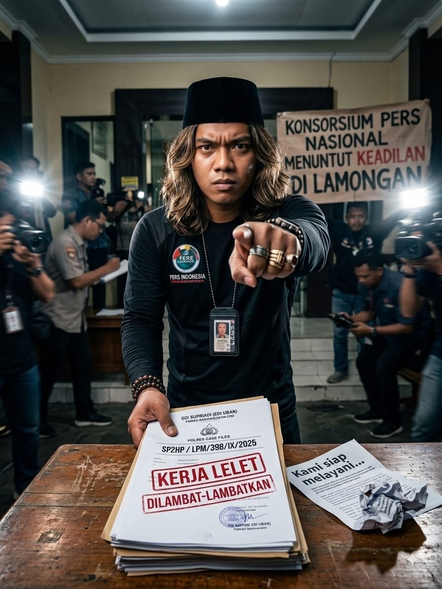PIMRED NASIONALDETIK.COM DAN KONSORSIUM PERS NASIONAL BONGKAR KERJA LELET OKNUM RESKRIM POLRES LAMONGAN