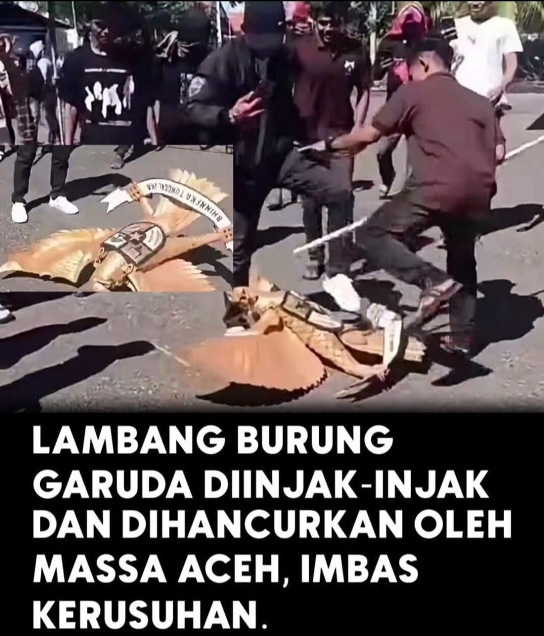 Peristiwa perusakan lambang Garuda Pancasila terjadi di Banda Aceh pada Sabtu, 15 Agustus 2026.