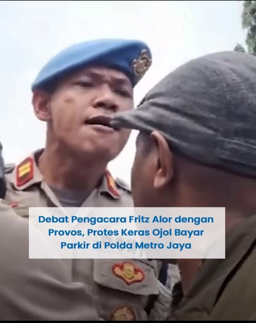 Ftitz Alor BOY protes tarif parkir pengemudi ojrk dan ojol masuk kawasan Polda Metro Jaya