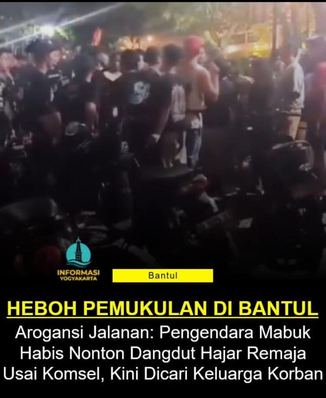 Remaja mabuk buat gaduh dijalan Banguntapan bantul