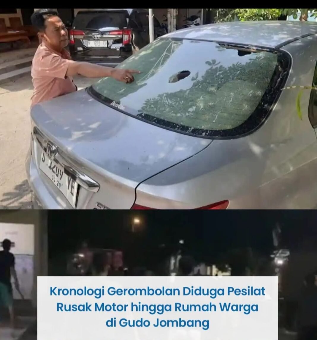 Rombongan pesilat terjadi bentrokan Dengan Warga kembali terjadi diJombang.
