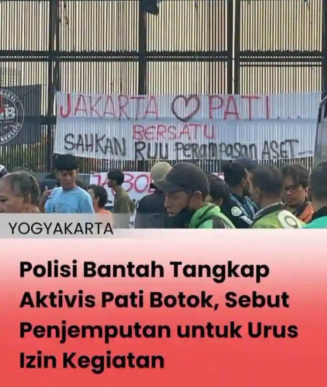 Berita bahwa polda MetroJaya tangkap kordinator AMPB tidak benar