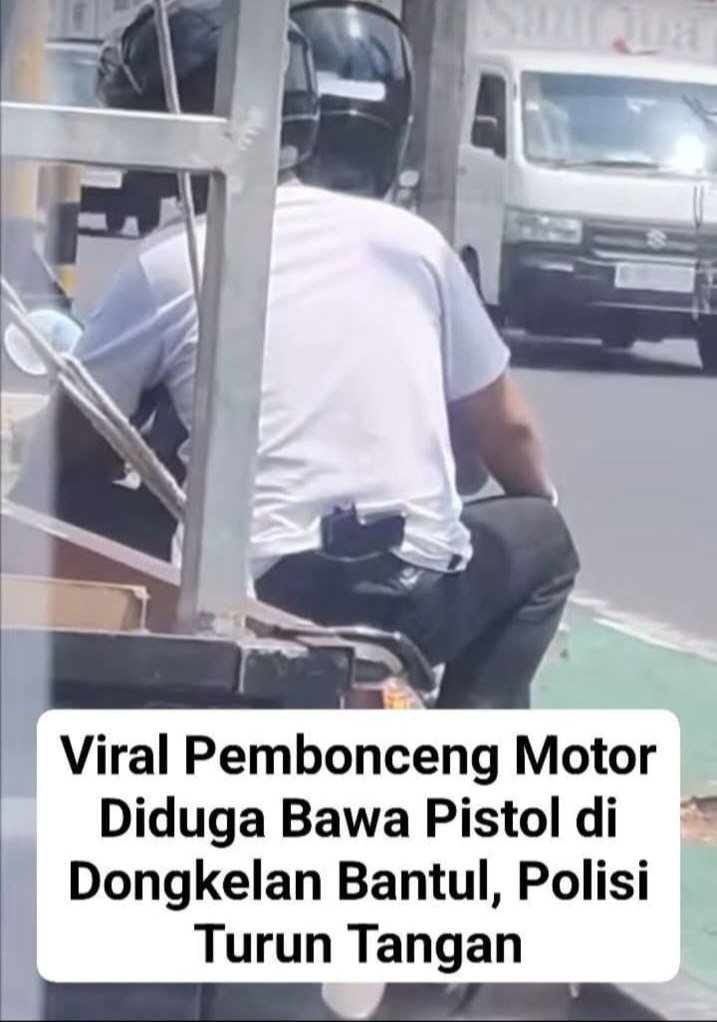 Viral hebohkan warga bantul pengendara membawa pistol