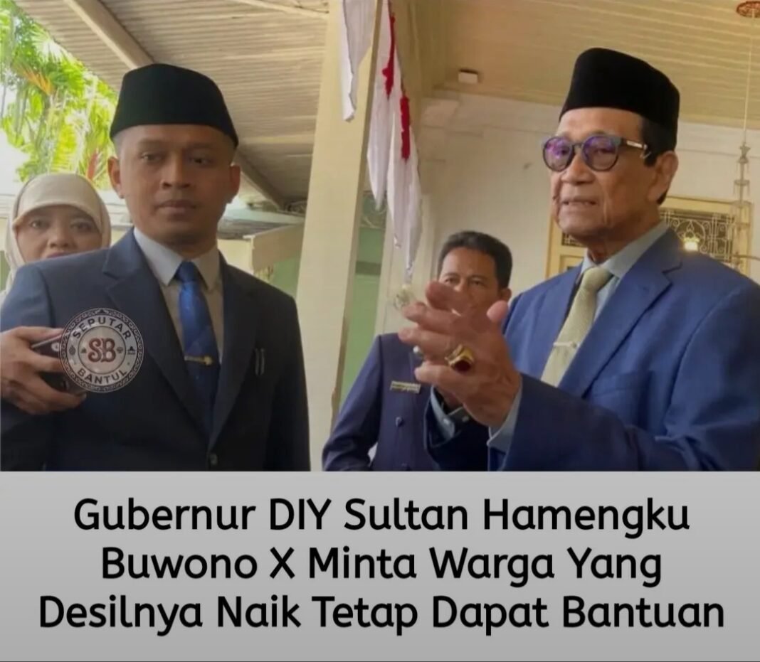 Gubernur DIY Sultan Hamengku Buwono X Minta Warga Yang Desilnya Naik Tetap Dapat Bantuan