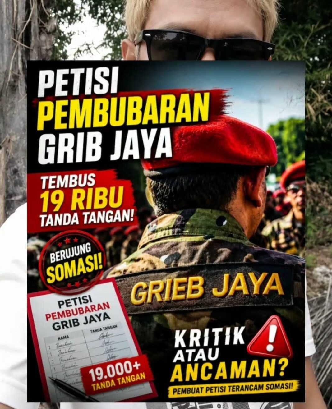 Petisi Pembubaran GRIB Jaya Tembus 19 Ribu Tanda Tangan, Kini Berujung Somasi Pembuat Petisi